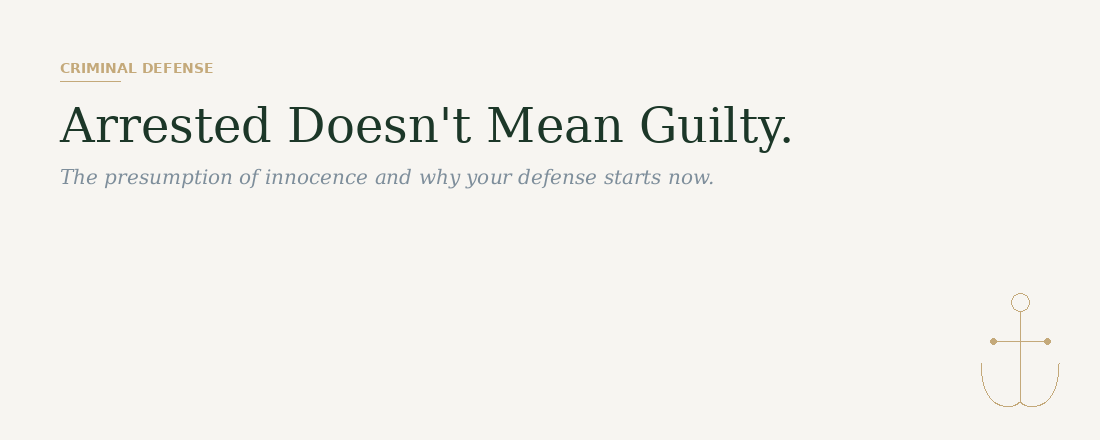 Arrested does not mean guilty — presumption of innocence in Maryland courts by Cochran and Chhabra Law Group